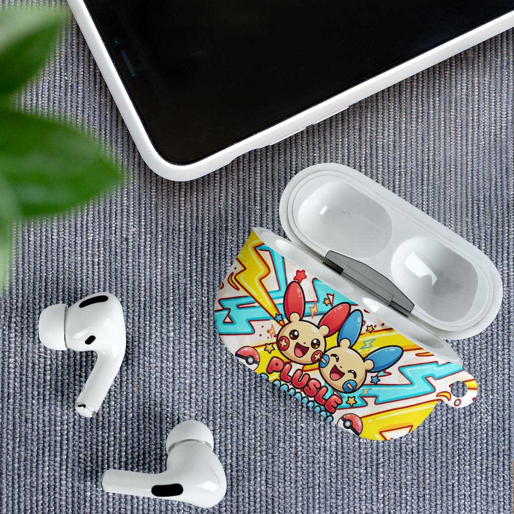 Plusle & Minun AirPods Case Colorful Kawaii Lightning Pop Art