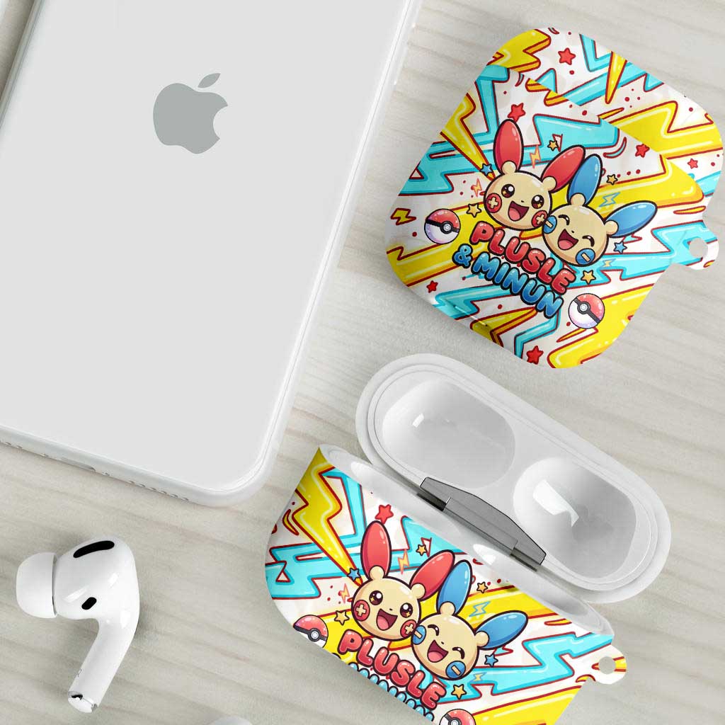 Plusle & Minun AirPods Case Colorful Kawaii Lightning Pop Art