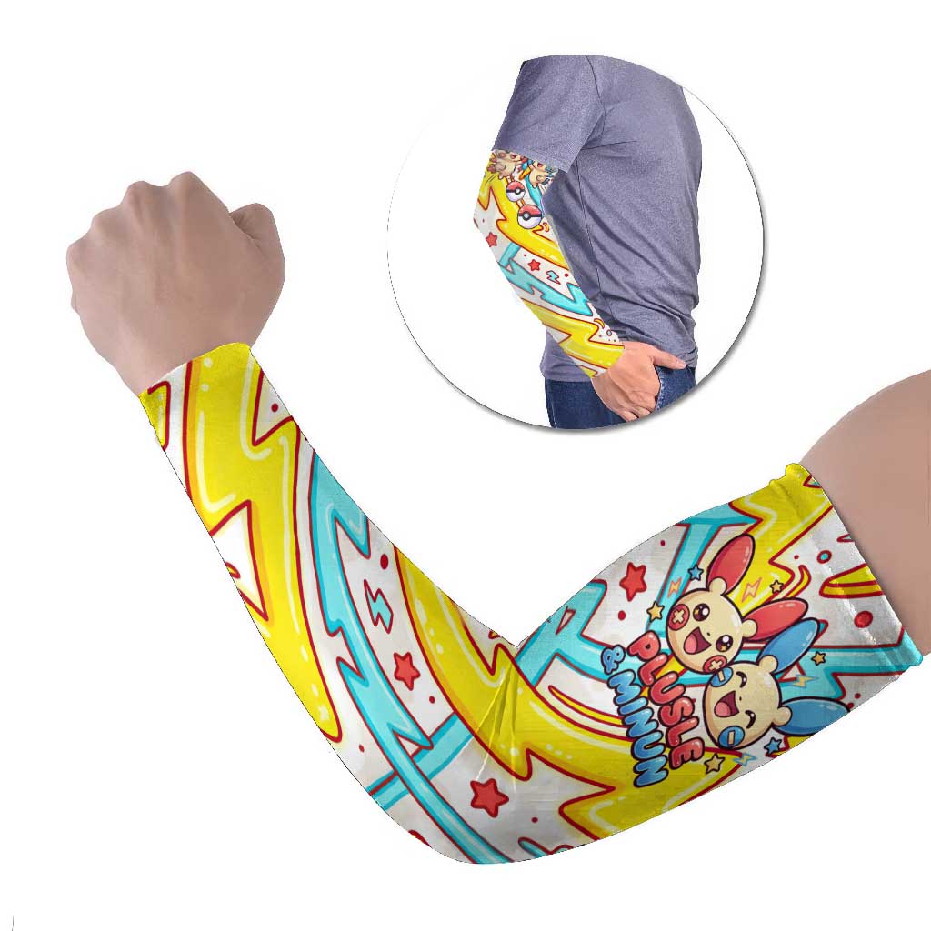 Plusle & Minun Arm Sleeves Colorful Kawaii Lightning Pop Art