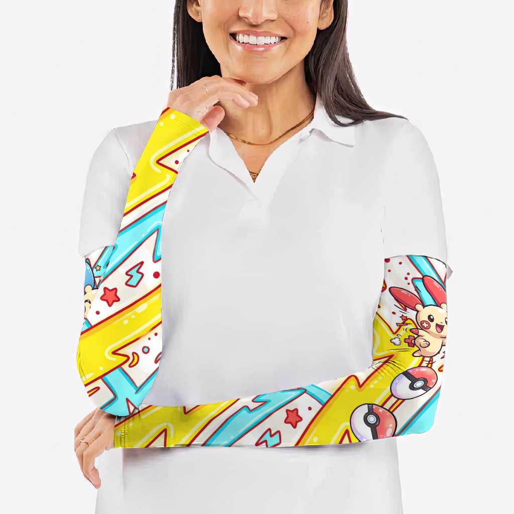 Plusle & Minun Arm Sleeves Colorful Kawaii Lightning Pop Art