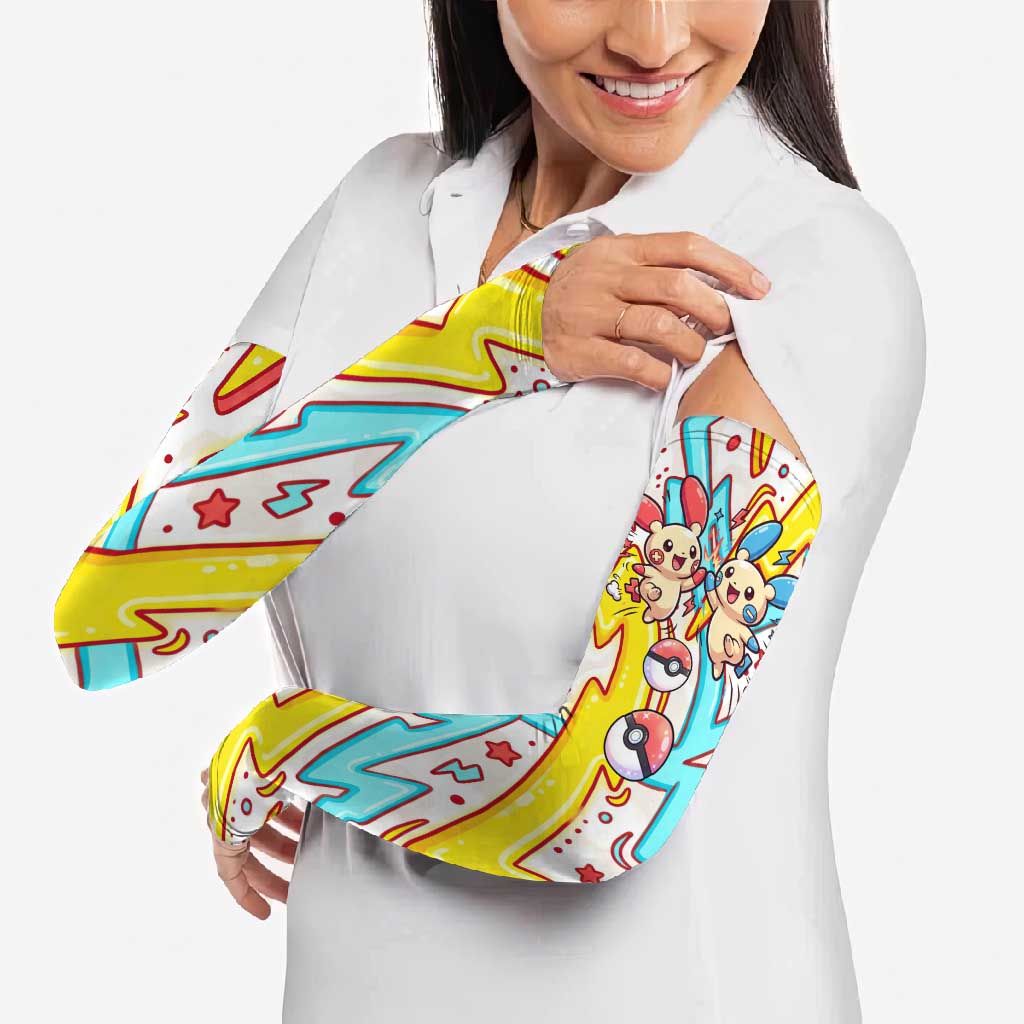 Plusle & Minun Arm Sleeves Colorful Kawaii Lightning Pop Art