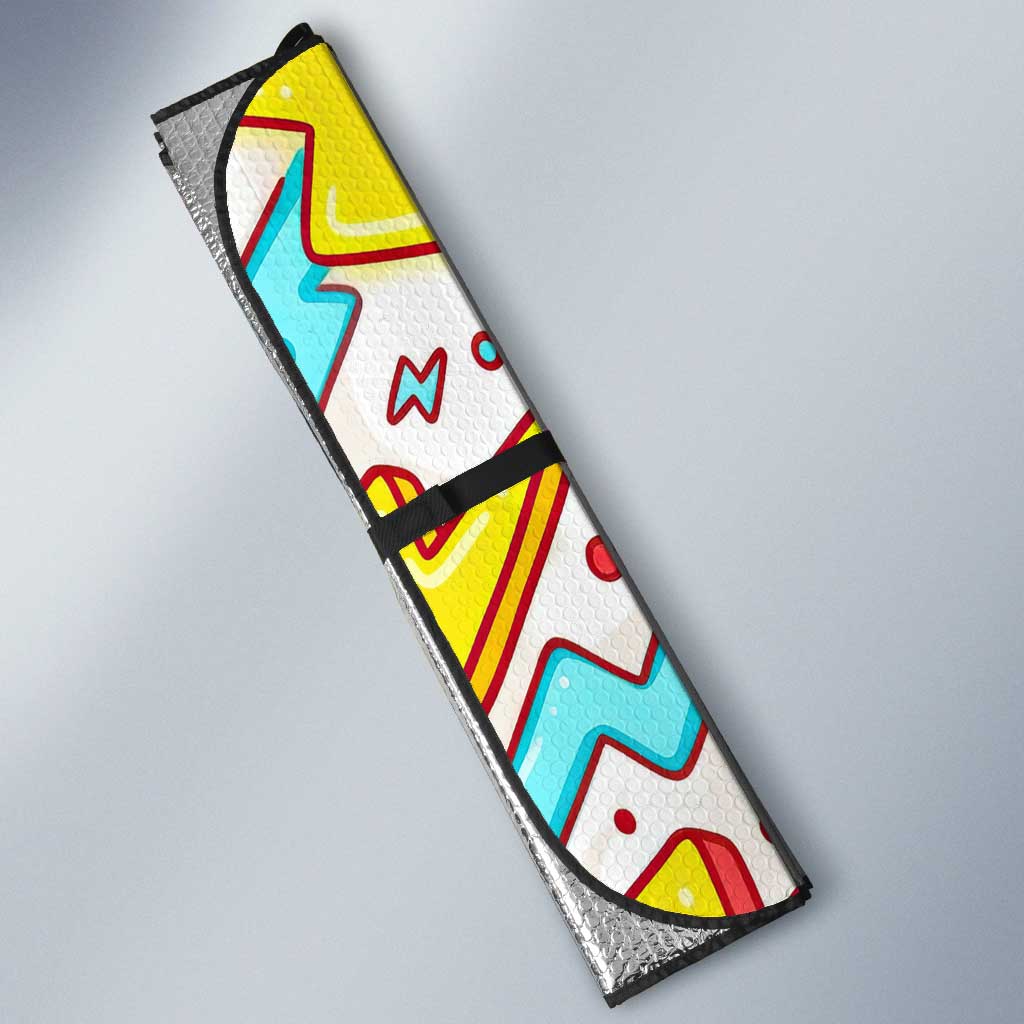 Plusle & Minun Auto Sun Shade Colorful Kawaii Lightning Pop Art