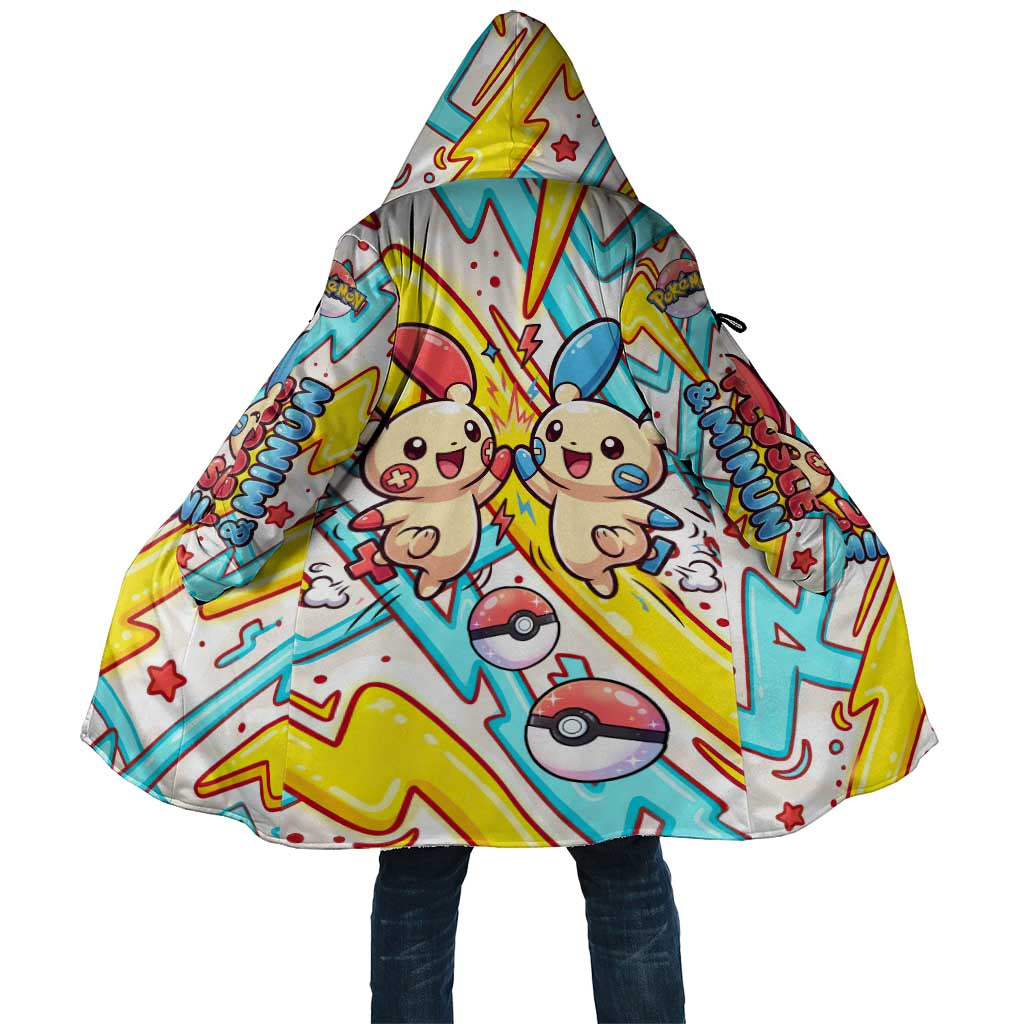 Plusle & Minun Cloak Colorful Kawaii Lightning Pop Art