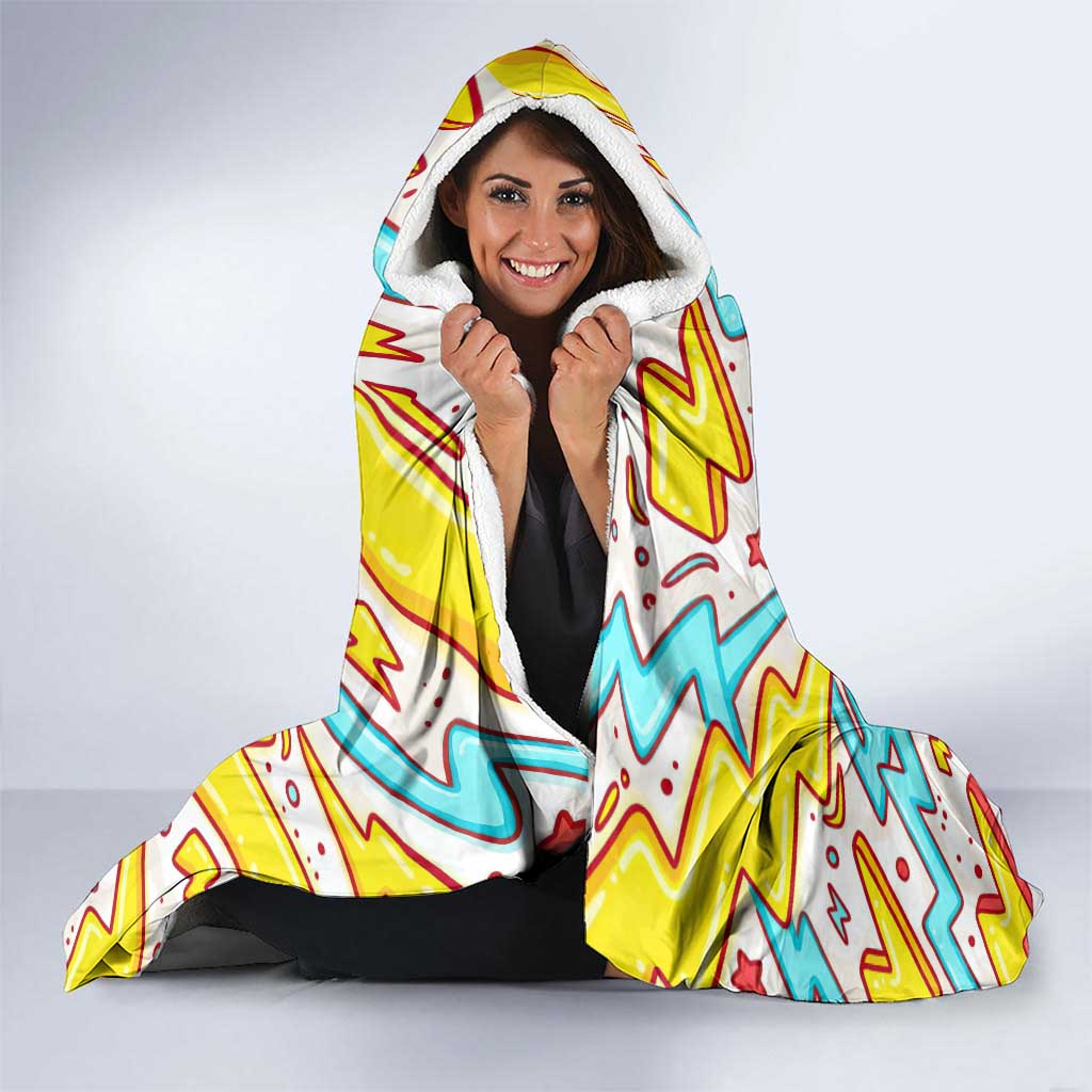 Plusle & Minun Hooded Blanket Colorful Kawaii Lightning Pop Art