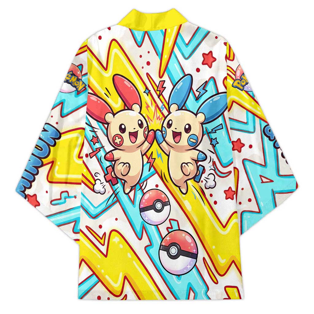 Plusle & Minun Kimono Colorful Kawaii Lightning Pop Art