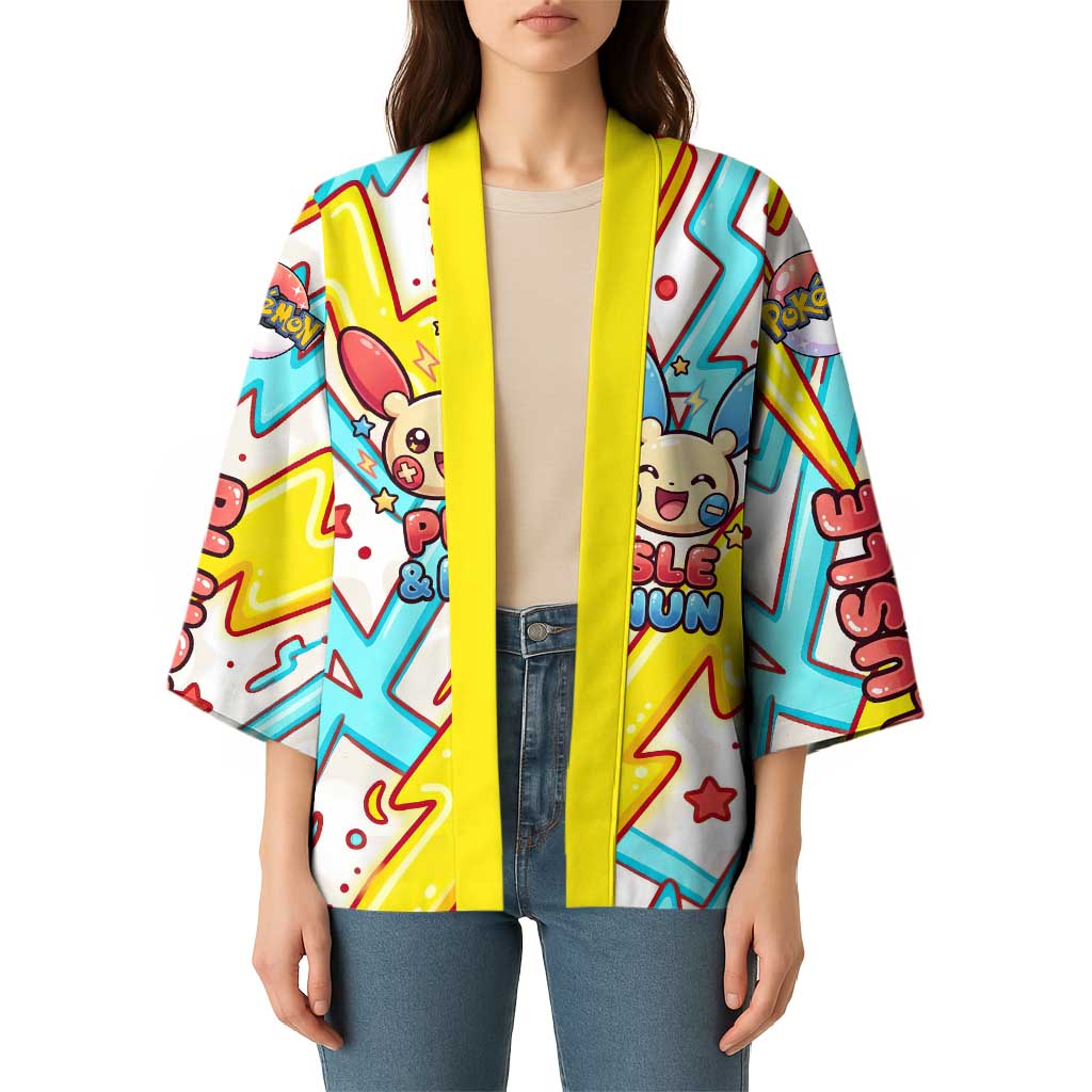 Plusle & Minun Kimono Colorful Kawaii Lightning Pop Art