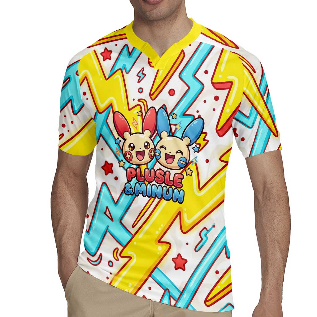 Plusle & Minun Rugby Jersey Colorful Kawaii Lightning Pop Art