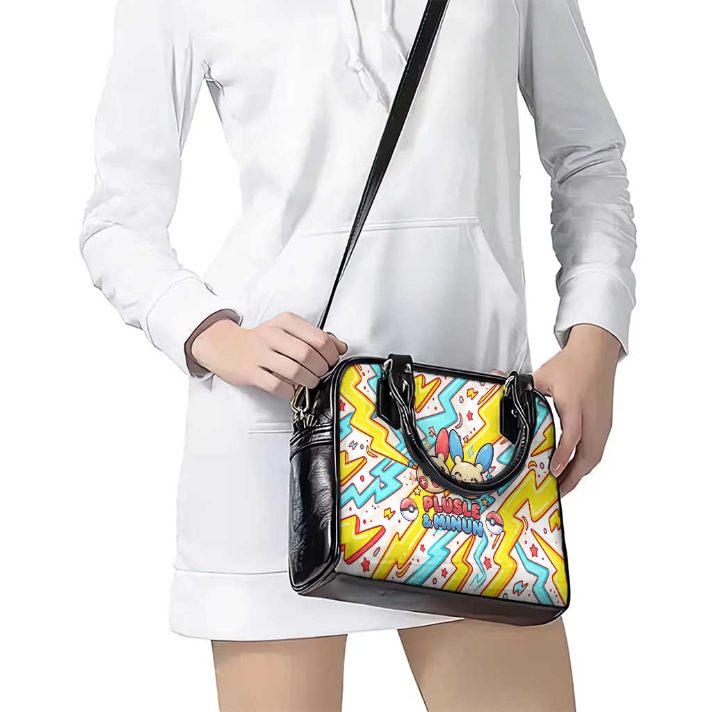 Plusle & Minun Shoulder Handbag Colorful Kawaii Lightning Pop Art