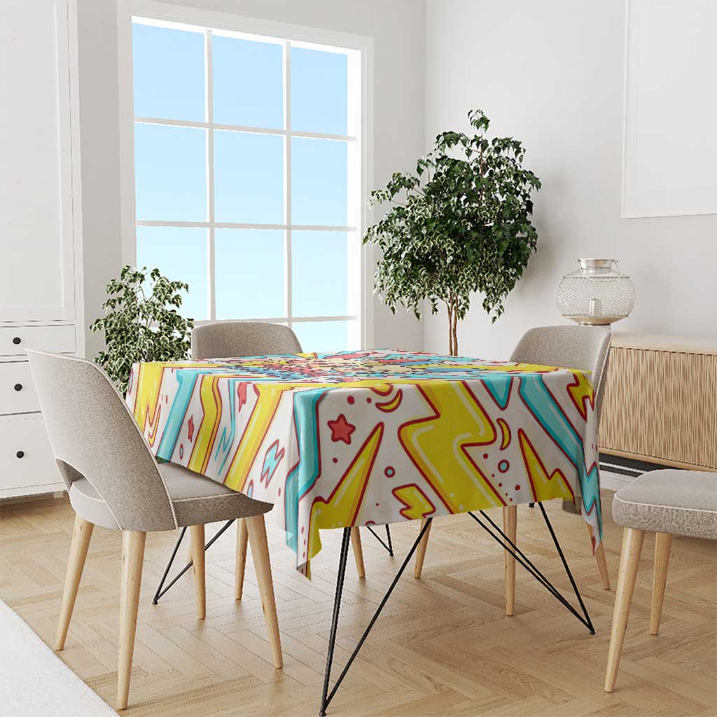 Plusle & Minun Tablecloth Colorful Kawaii Lightning Pop Art