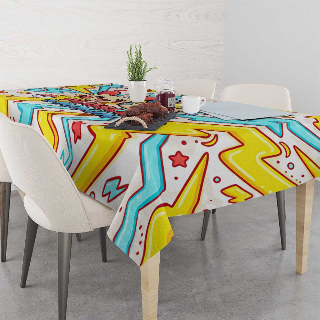Plusle & Minun Tablecloth Colorful Kawaii Lightning Pop Art