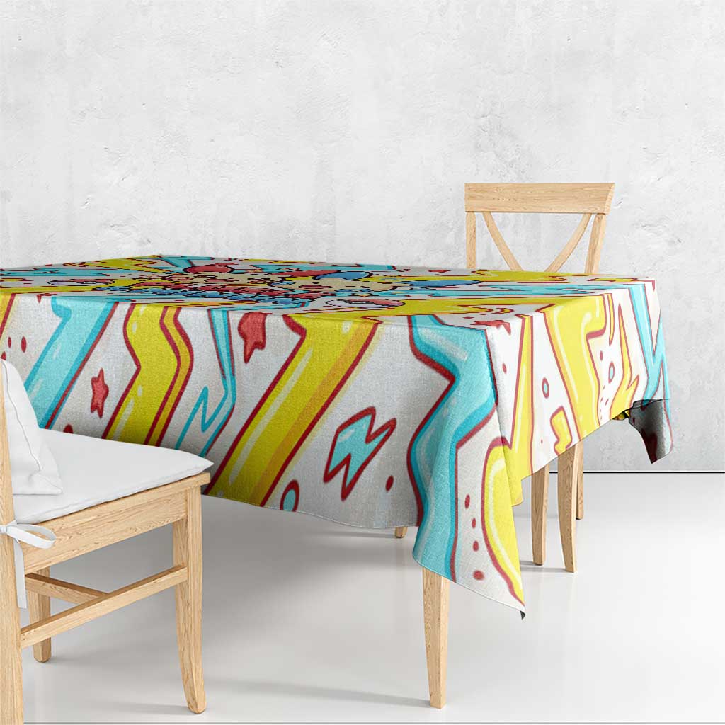 Plusle & Minun Tablecloth Colorful Kawaii Lightning Pop Art