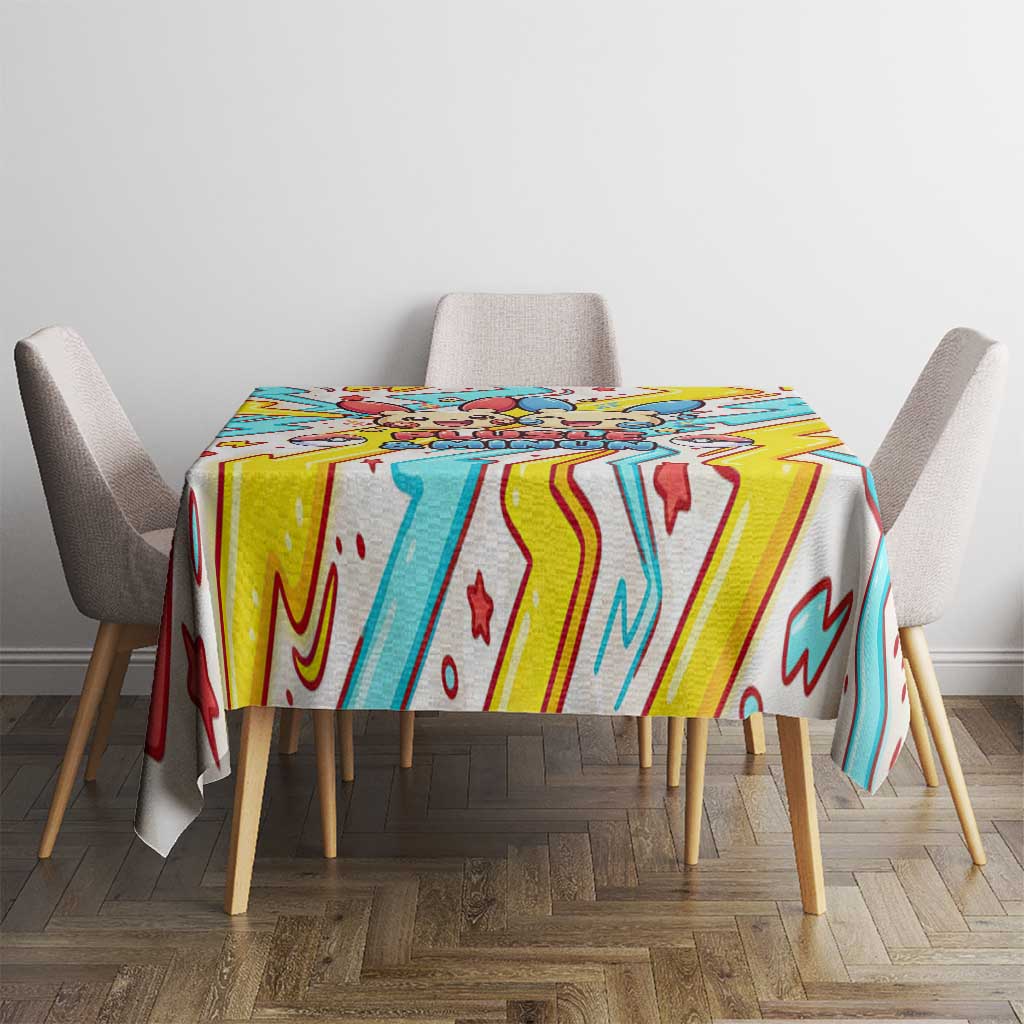 Plusle & Minun Tablecloth Colorful Kawaii Lightning Pop Art