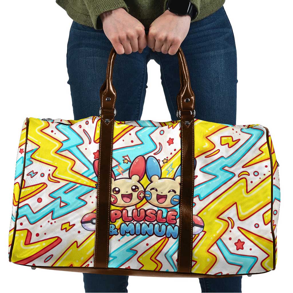 Plusle & Minun Travel Bag Colorful Kawaii Lightning Pop Art