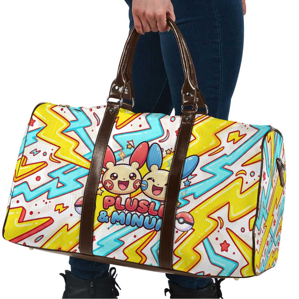 Plusle & Minun Travel Bag Colorful Kawaii Lightning Pop Art