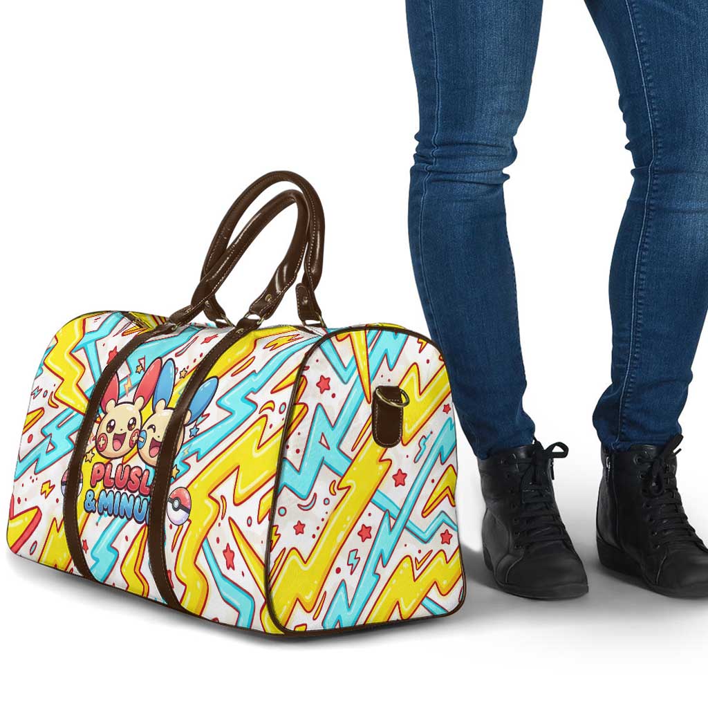 Plusle & Minun Travel Bag Colorful Kawaii Lightning Pop Art