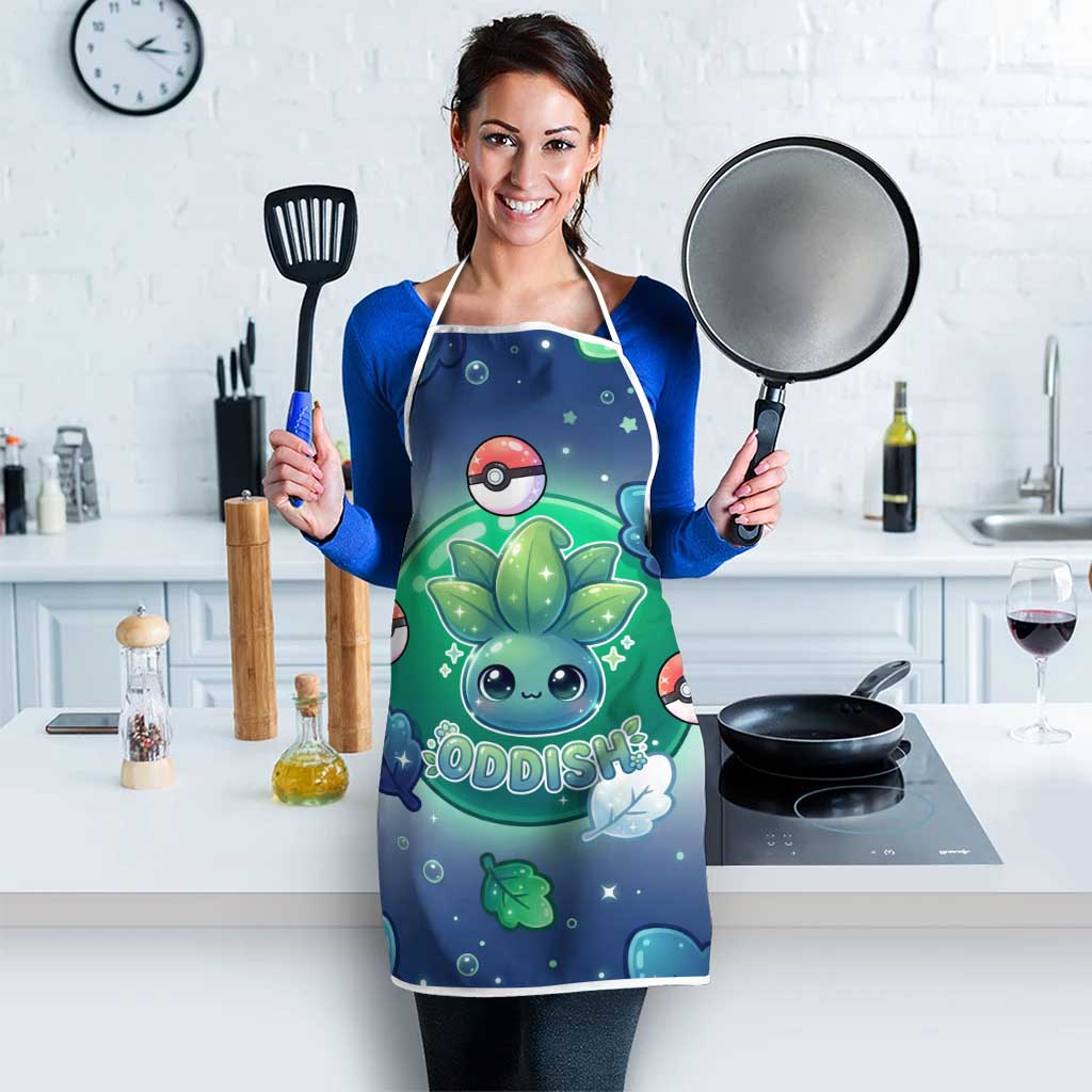 Oddish Apron Whimsical Kawaii Botanical Fantasy