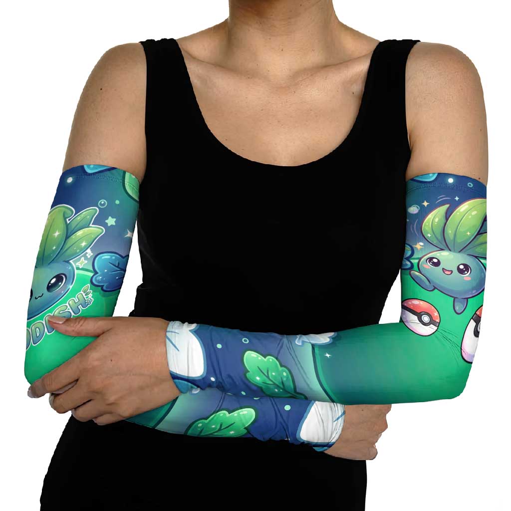 Oddish Arm Sleeves Whimsical Kawaii Botanical Fantasy