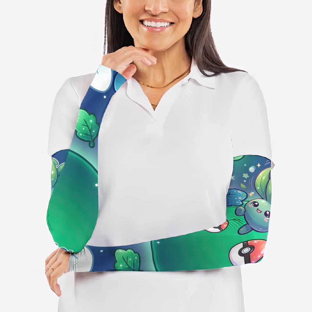 Oddish Arm Sleeves Whimsical Kawaii Botanical Fantasy