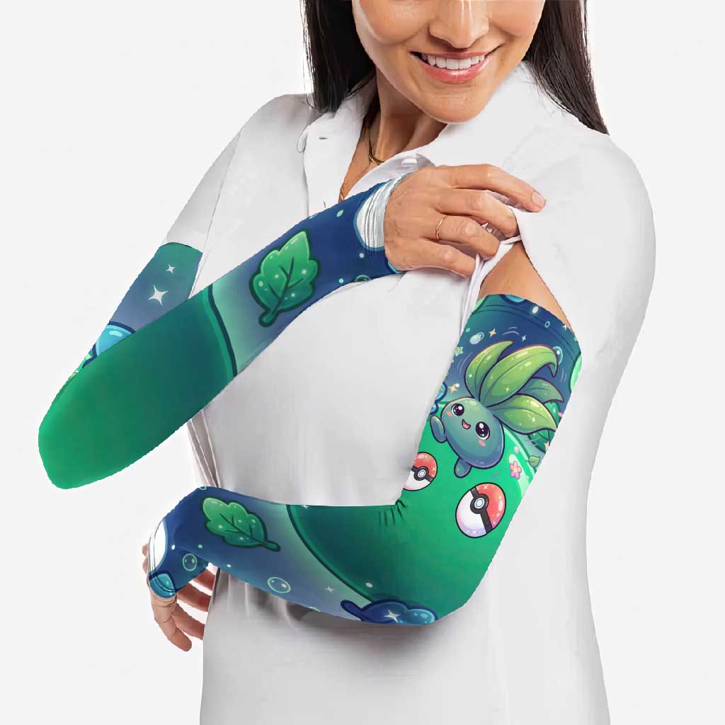 Oddish Arm Sleeves Whimsical Kawaii Botanical Fantasy