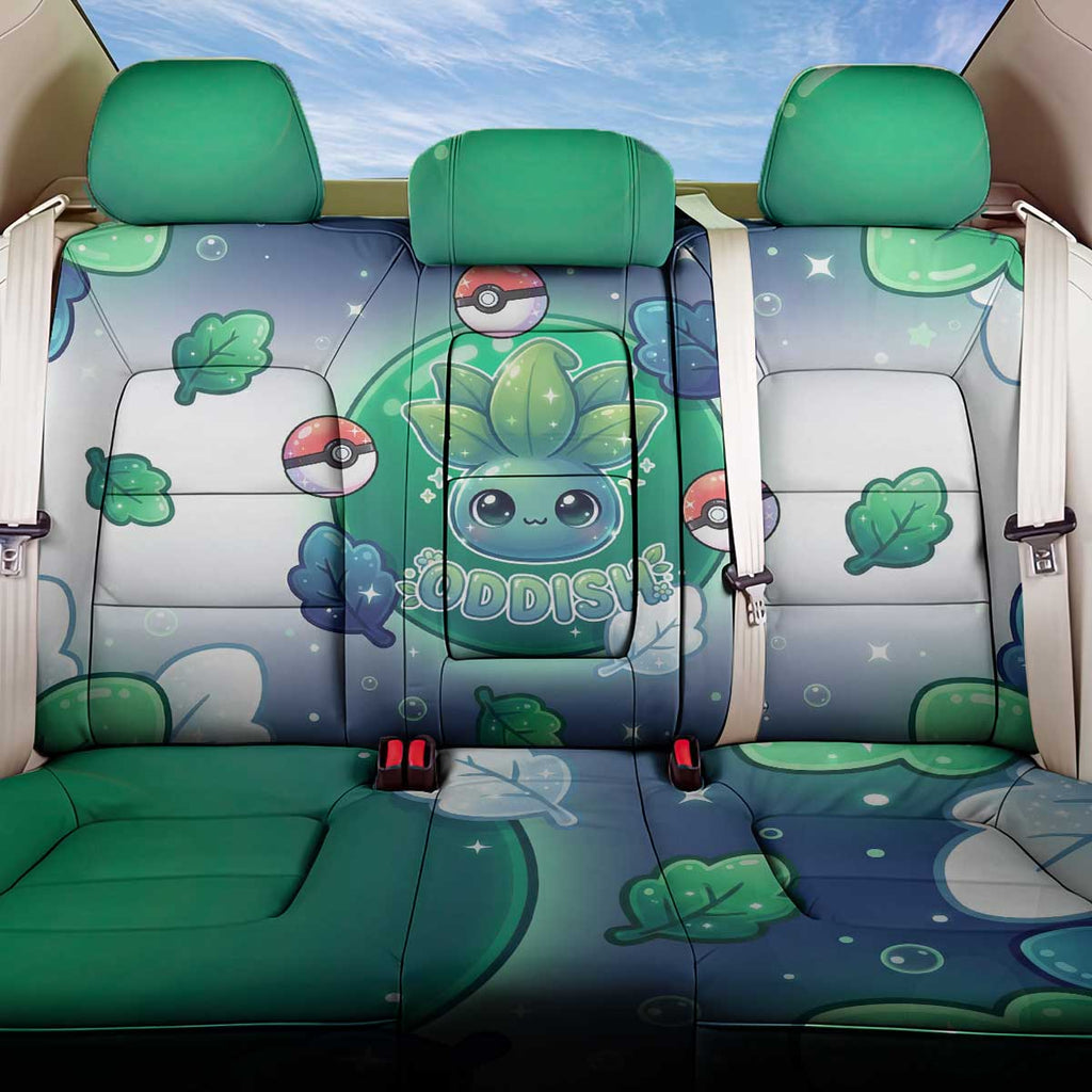 Oddish Back Car Seat Cover Whimsical Kawaii Botanical Fantasy