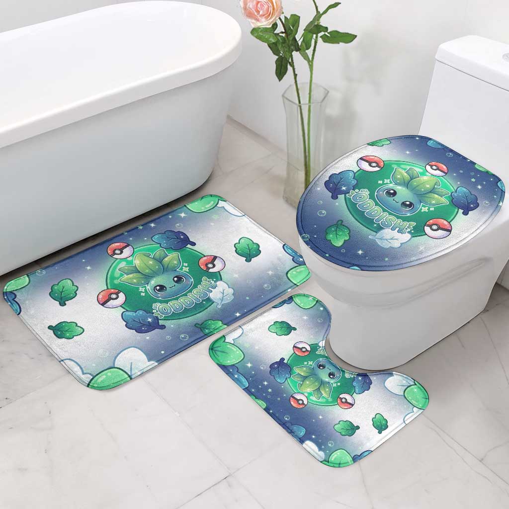 Oddish Bathroom Set Whimsical Kawaii Botanical Fantasy