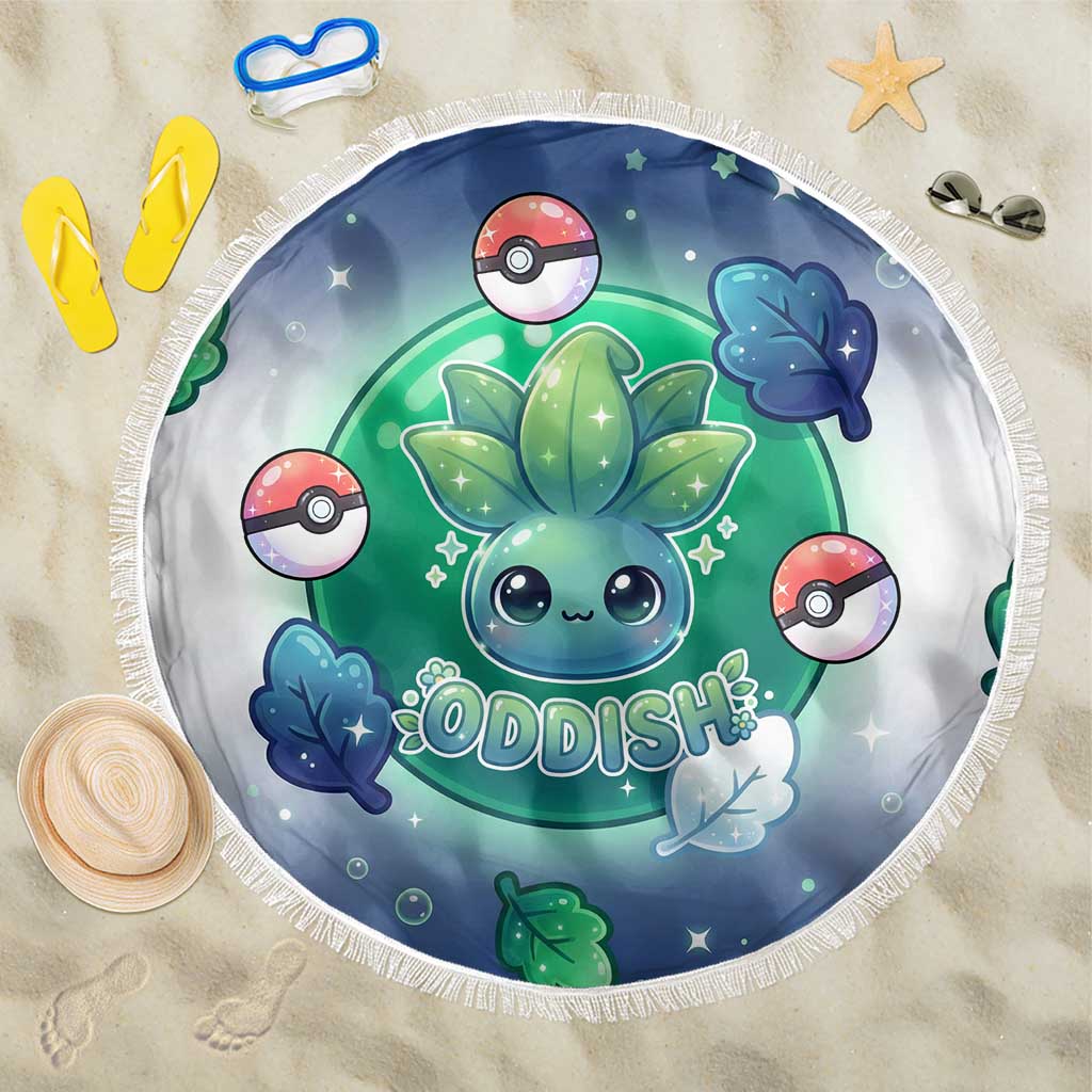 Oddish Beach Blanket Whimsical Kawaii Botanical Fantasy