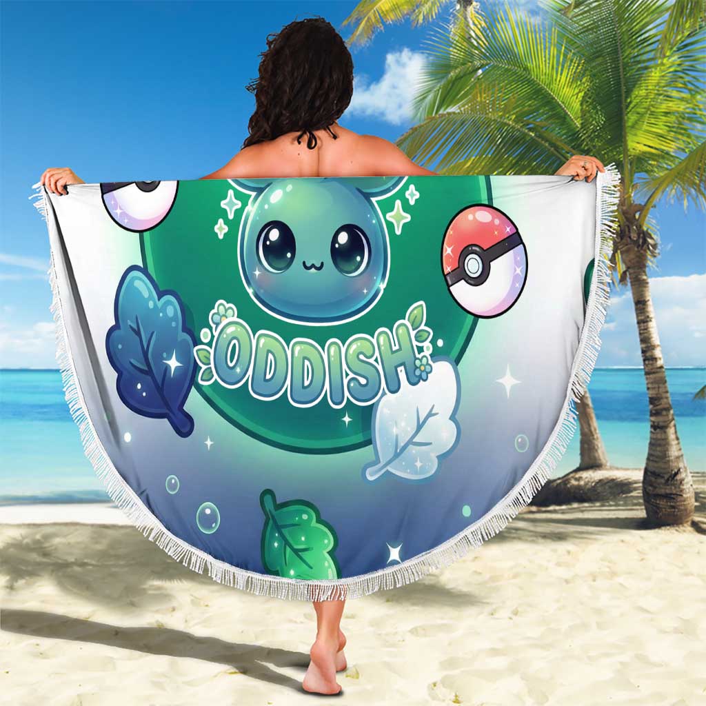 Oddish Beach Blanket Whimsical Kawaii Botanical Fantasy