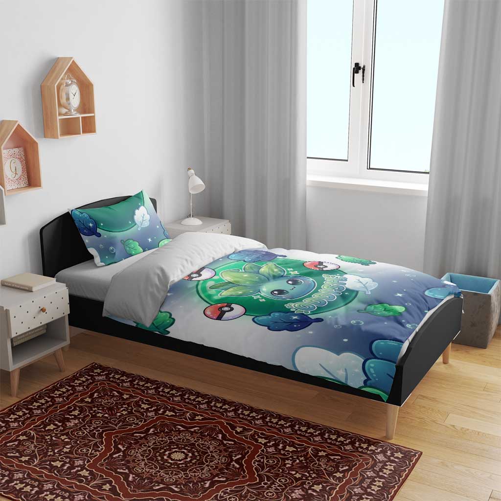 Oddish Bedding Set Whimsical Kawaii Botanical Fantasy