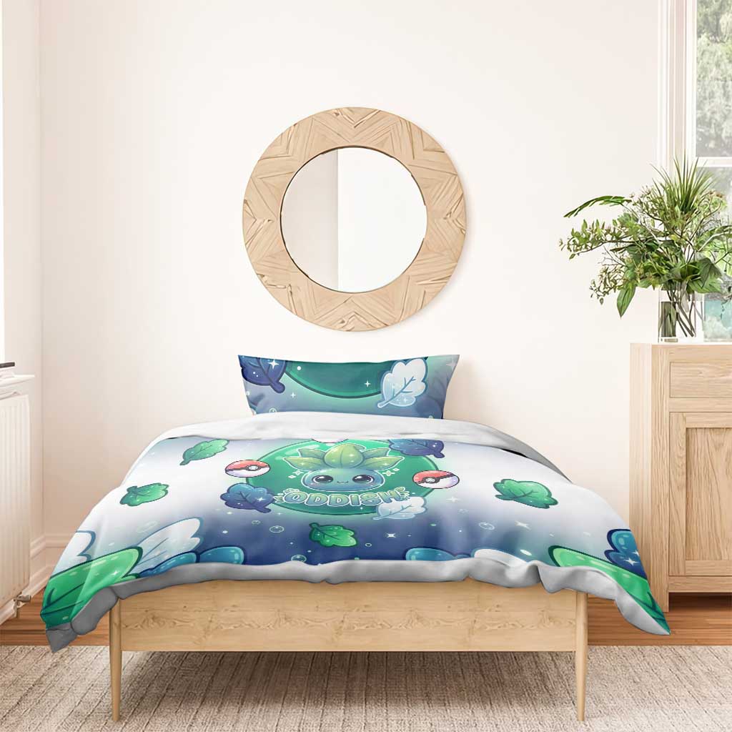Oddish Bedding Set Whimsical Kawaii Botanical Fantasy
