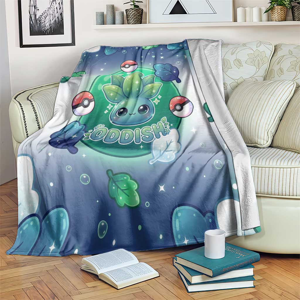 Oddish Blanket Whimsical Kawaii Botanical Fantasy
