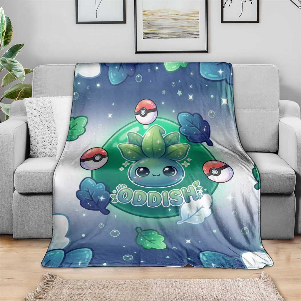 Oddish Blanket Whimsical Kawaii Botanical Fantasy