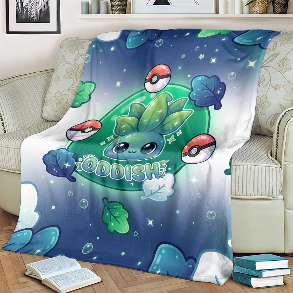 Oddish Blanket Whimsical Kawaii Botanical Fantasy