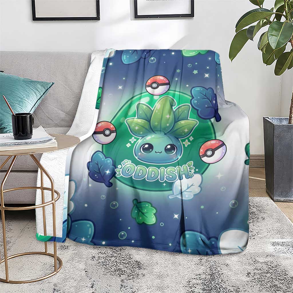 Oddish Blanket Whimsical Kawaii Botanical Fantasy