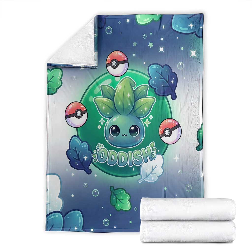 Oddish Blanket Whimsical Kawaii Botanical Fantasy