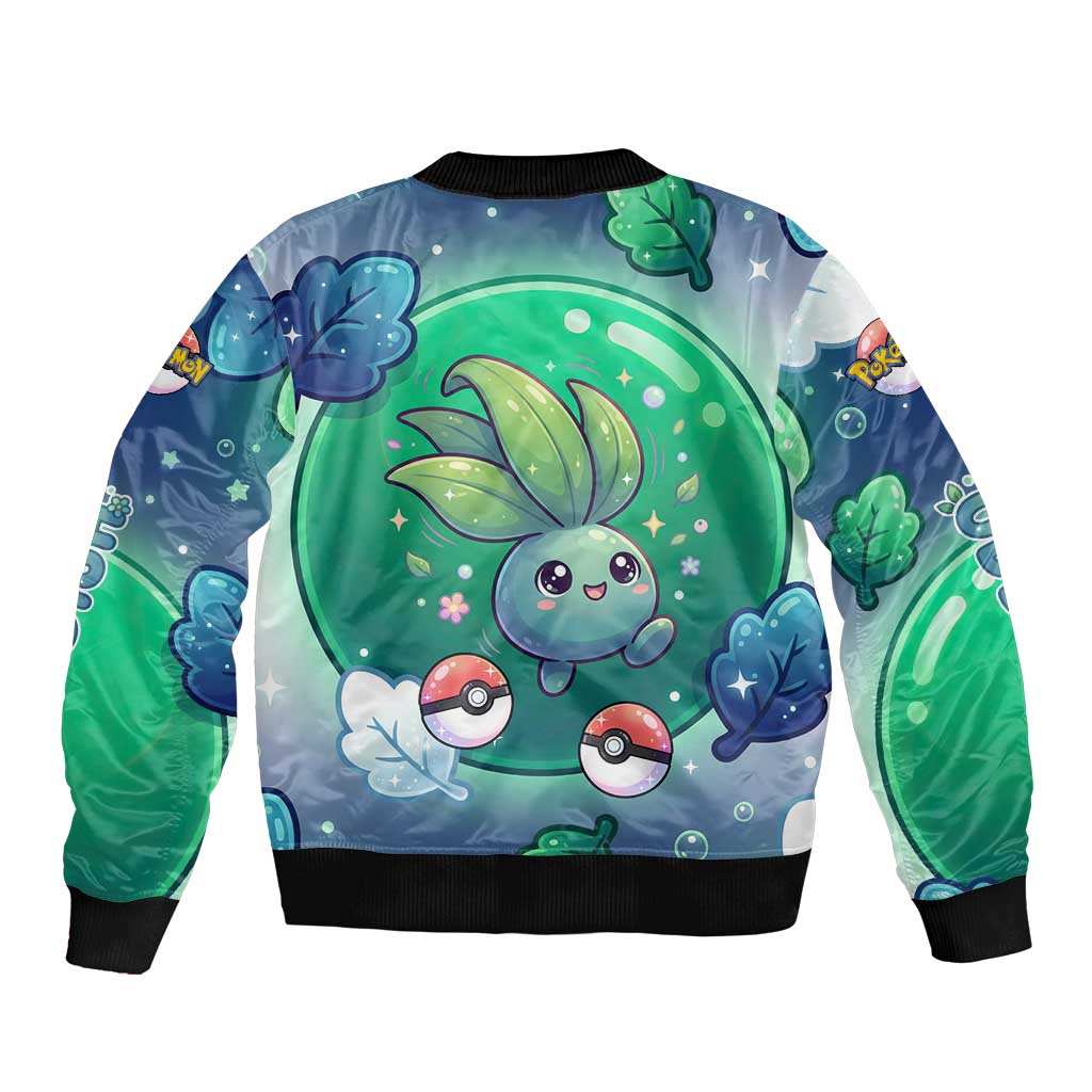 Oddish Bomber Jacket Whimsical Kawaii Botanical Fantasy