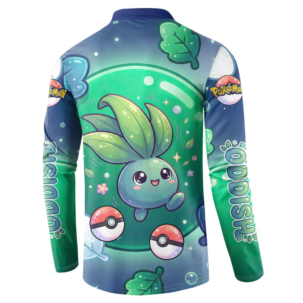 Oddish Button Sweatshirt Whimsical Kawaii Botanical Fantasy