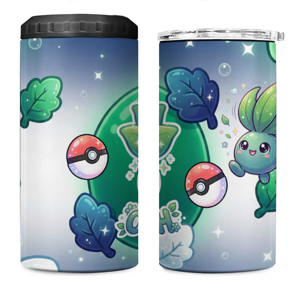 Oddish 4 in 1 Can Cooler Tumbler Whimsical Kawaii Botanical Fantasy