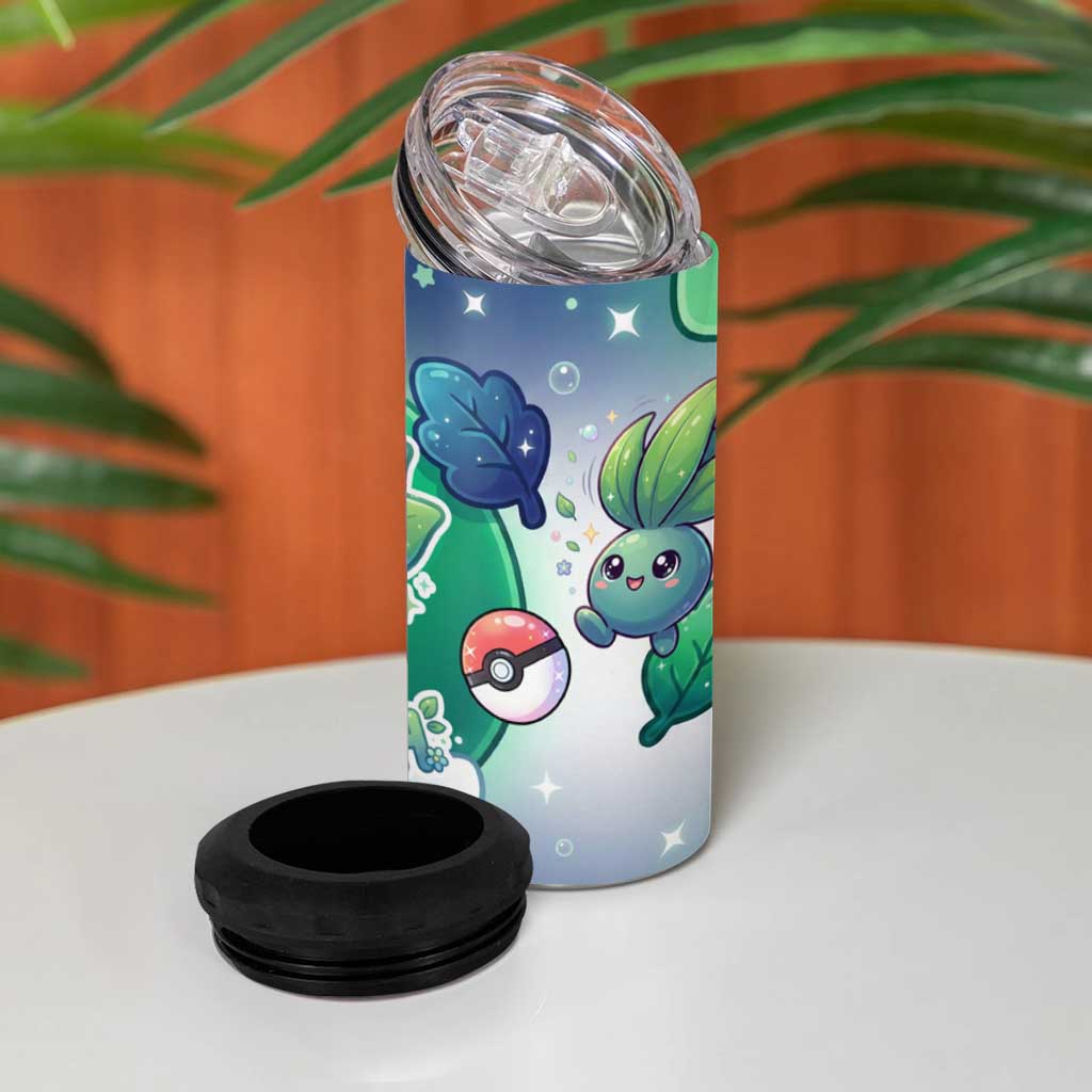 Oddish 4 in 1 Can Cooler Tumbler Whimsical Kawaii Botanical Fantasy