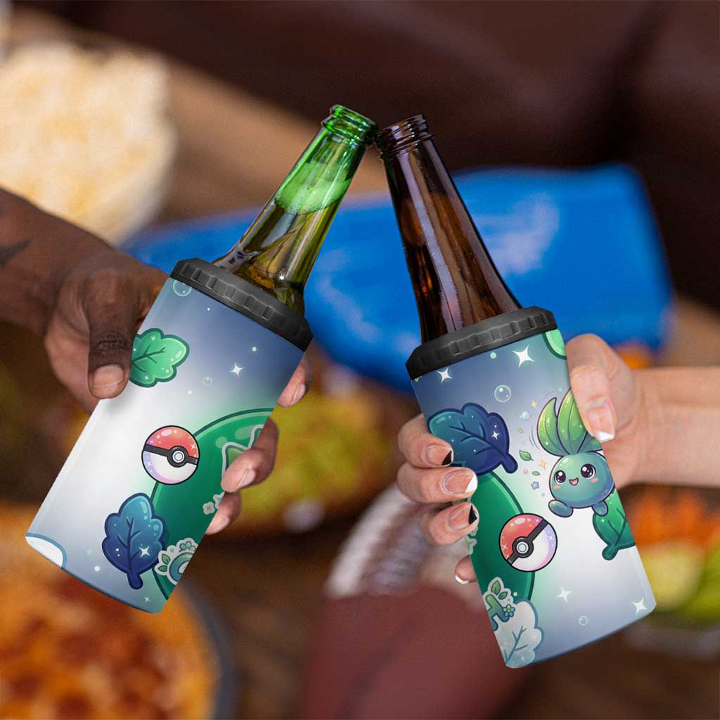 Oddish 4 in 1 Can Cooler Tumbler Whimsical Kawaii Botanical Fantasy