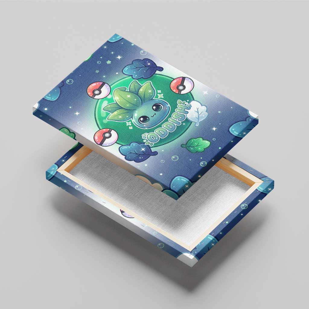Oddish Canvas Wall Art Whimsical Kawaii Botanical Fantasy