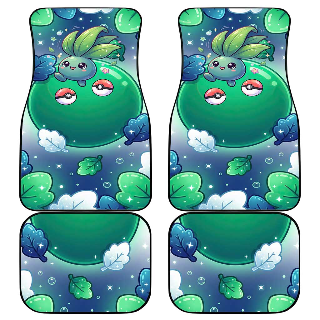 Oddish Car Mats Whimsical Kawaii Botanical Fantasy