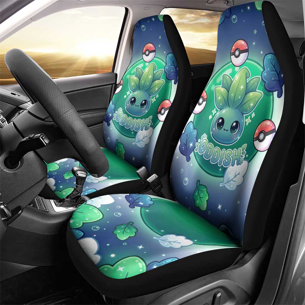 Oddish Car Seat Cover Whimsical Kawaii Botanical Fantasy