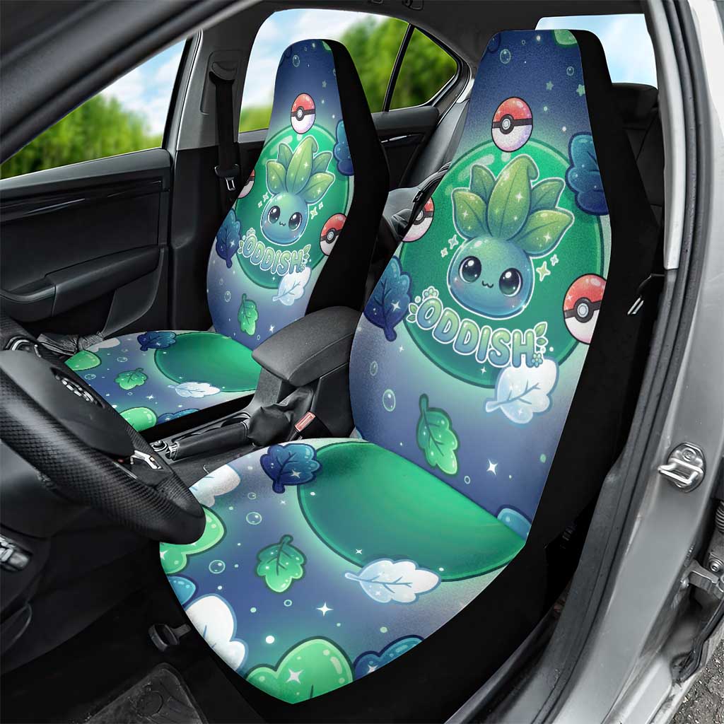 Oddish Car Seat Cover Whimsical Kawaii Botanical Fantasy