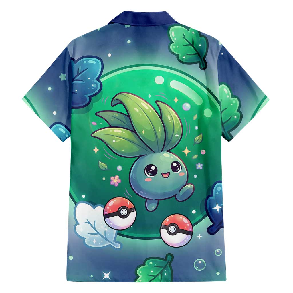 Oddish Family Matching Off Shoulder Maxi Dress and Hawaiian Shirt Whimsical Kawaii Botanical Fantasy
