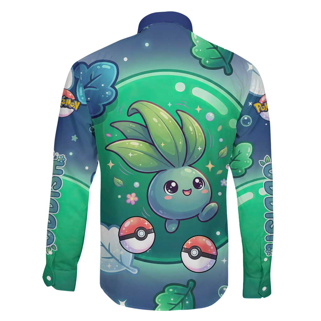Oddish Family Matching Off Shoulder Maxi Dress and Hawaiian Shirt Whimsical Kawaii Botanical Fantasy