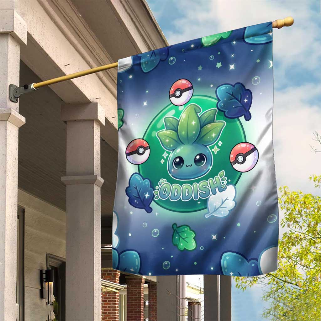 Oddish Garden Flag Whimsical Kawaii Botanical Fantasy