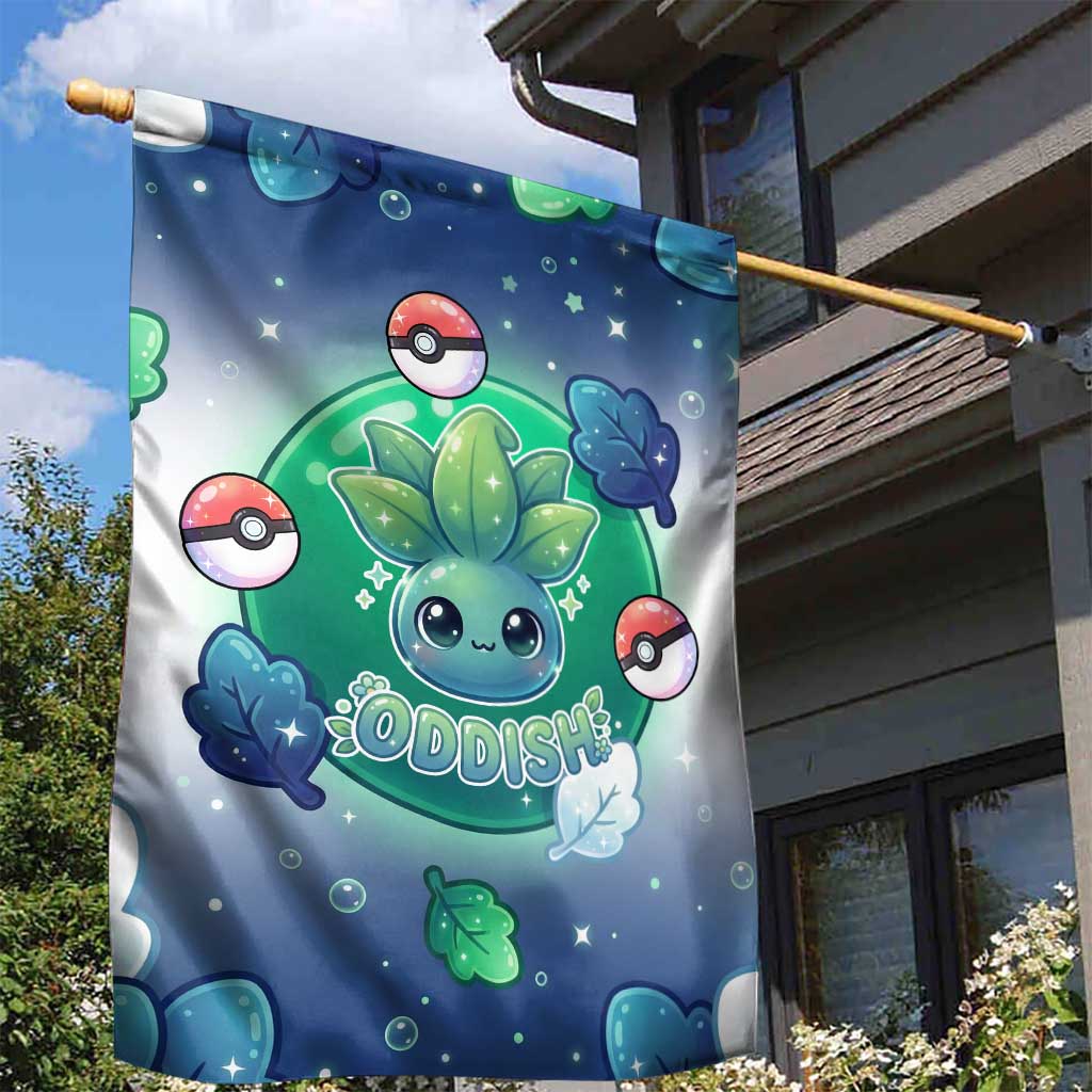 Oddish Garden Flag Whimsical Kawaii Botanical Fantasy