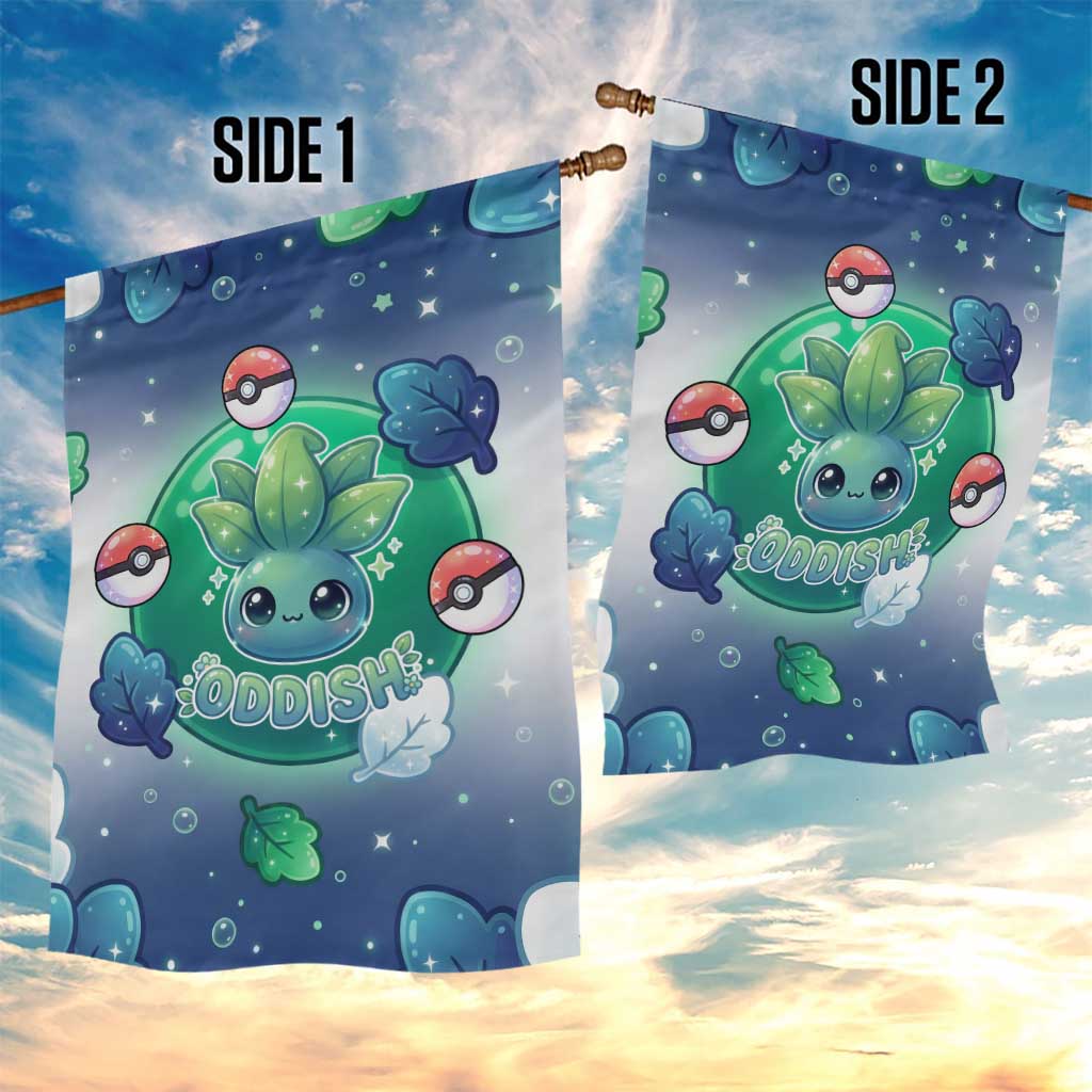 Oddish Garden Flag Whimsical Kawaii Botanical Fantasy