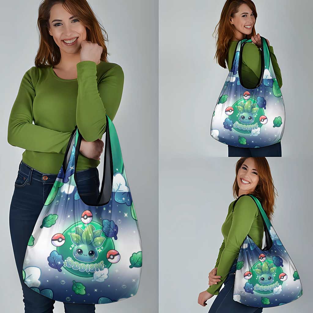 Oddish Grocery Bag Whimsical Kawaii Botanical Fantasy