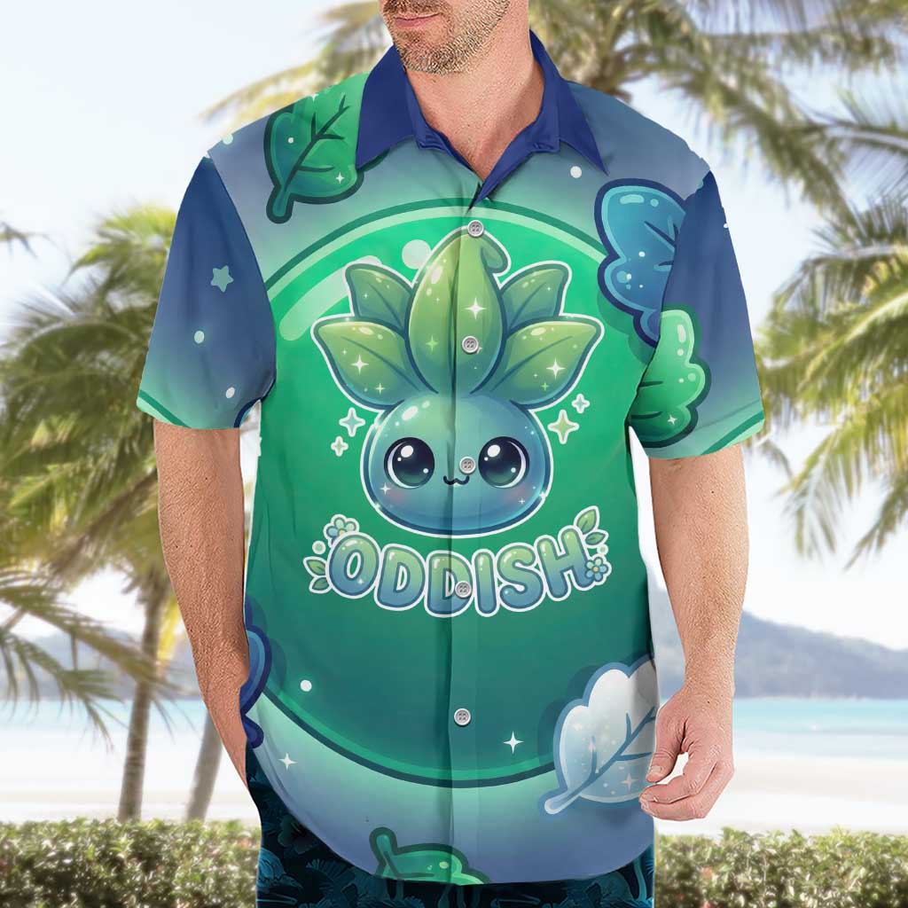 Oddish Hawaiian Shirt Whimsical Kawaii Botanical Fantasy